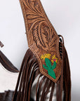 American Darling Hobo Hand Tooled Hair-On Genuine Leather Women Bag Western Handbag Purse