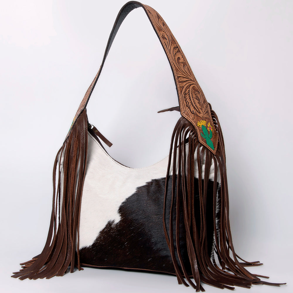 American Darling Hobo Hand Tooled Hair-On Genuine Leather Women Bag Western Handbag Purse