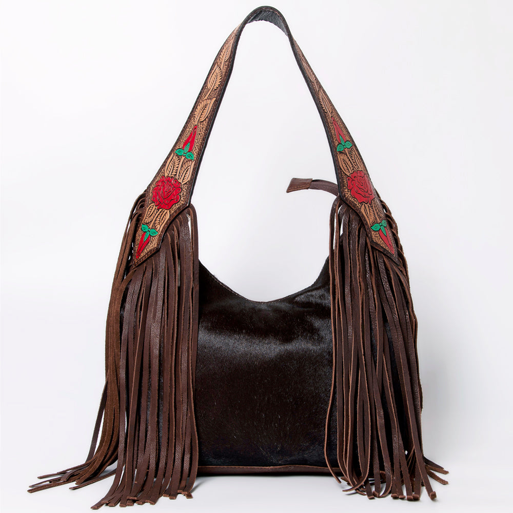 American Darling Hobo Hand Tooled Hair-On Genuine Leather Women Bag Western Handbag Purse