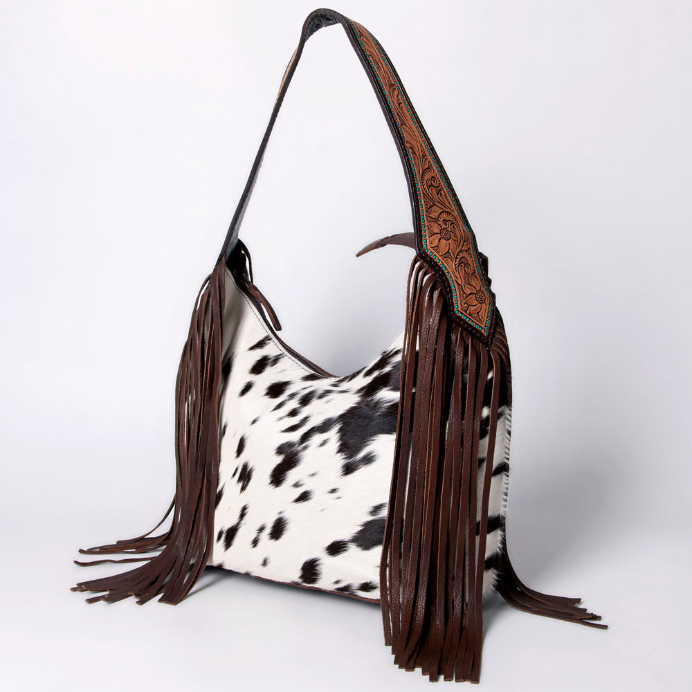 American Darling Hobo Hand Tooled Hair-On Genuine Leather Women Bag Western Handbag Purse