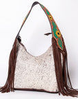 American Darling Hobo Hand Tooled Hair-On Genuine Leather Women Bag Western Handbag Purse