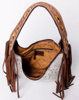 American Darling Hobo Hand Tooled Hair-On Genuine Leather Women Bag Western Handbag Purse