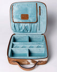 American Darling Jewelry Case Hand Tooled Hair-On Genuine Leather Women Bag Western Handbag Purse