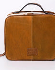 American Darling Jewelry Case Hand Tooled Hair-On Genuine Leather Women Bag Western Handbag Purse