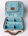 American Darling Jewelry Case Hand Tooled Hair-On Genuine Leather Women Bag Western Handbag Purse