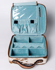 American Darling Jewelry Case Hand Tooled Hair-On Genuine Leather Women Bag Western Handbag Purse
