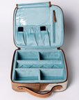 American Darling Jewelry Case Hand Tooled Hair-On Genuine Leather Women Bag Western Handbag Purse