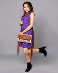 American Darling Small Crossbody Hand Tooled Saddle Blanket Genuine Leather women bag western handbag purse