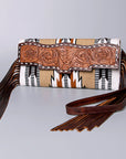 American Darling Small Crossbody Hand Tooled Saddle Blanket Genuine Leather women bag western handbag purse
