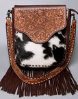 American Darling Cross Body Hand Tooled Hair On Genuine Leather Women Bag Western Handbag Purse