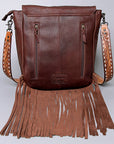 American Darling Cross Body Hand Tooled Hair On Genuine Leather Women Bag Western Handbag Purse