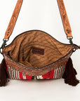 American Darling ADBGZ629A Signature Crossbody Hand Tooled Saddle Blanket Genuine Leather Women Bag Western Handbag Purse