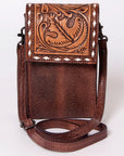 American Darling CELL PHONE HOLDER Hand Tooled Hair-on Genuine Leather women bag western handbag purse