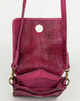 Never Mind Nmbgm134C Cell Phone Holder Vintage Handmade Genuine Cowhide Leather Women Bag Western Handbag Purse