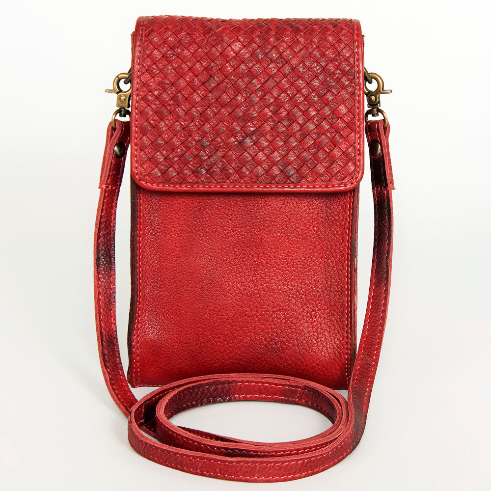 Never Mind Nmbgm134D Cell Phone Holder Vintage Handmade Genuine Cowhide Leather Women Bag Western Handbag Purse