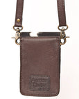American Darling Hand Tooled Hair On Genuine Leather Women Bag Western Handbag Purse