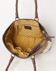 American Darling ADBGZ649A Tote Hand Tooled Hair-On Genuine Leather Women Bag Western Handbag Purse