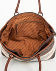 American Darling ADBGZ649B Tote Hand Tooled Saddle Blanket Genuine Leather Women Bag Western Handbag Purse