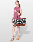 American Darling ADBGZ650 Tote Saddle Blanket Genuine Leather Women Bag Western Handbag Purse