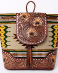 ADBGZ653B American Darling Hand Tooled Saddle Blanket Genuine Leather Women Bag Western Handbag Purse