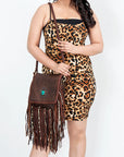 American Darling Messenger Genuine Leather Women Bag Western Handbag Purse
