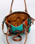 American Darling Tote Saddle Blanket Genuine Leather women bag western handbag purse