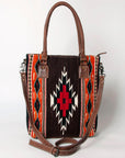American Darling Tote Saddle Blanket Genuine Leather women bag western handbag purse