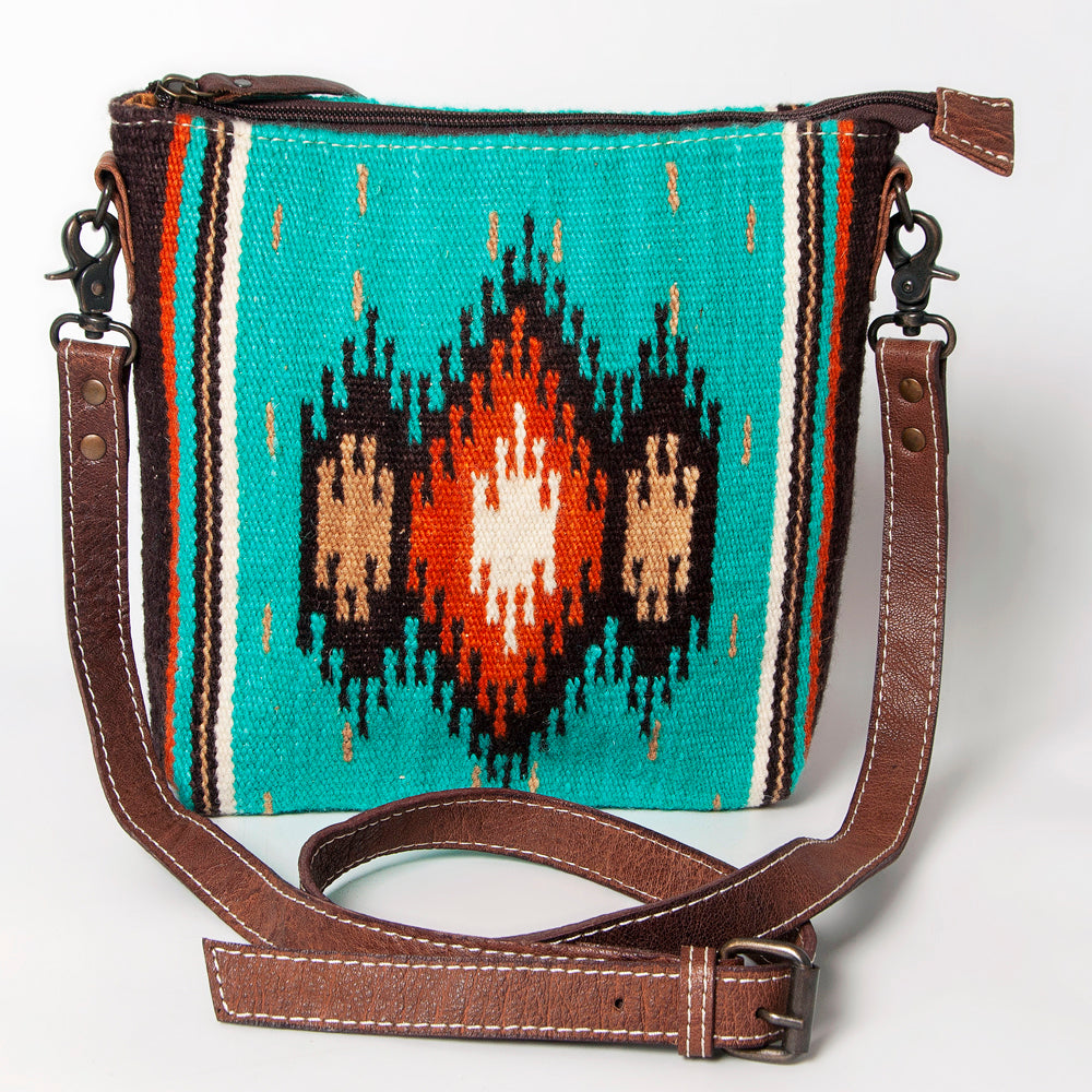American Darling ADBG1006A Large Crossbody Saddle Blanket Genuine Leather women bag western handbag purse
