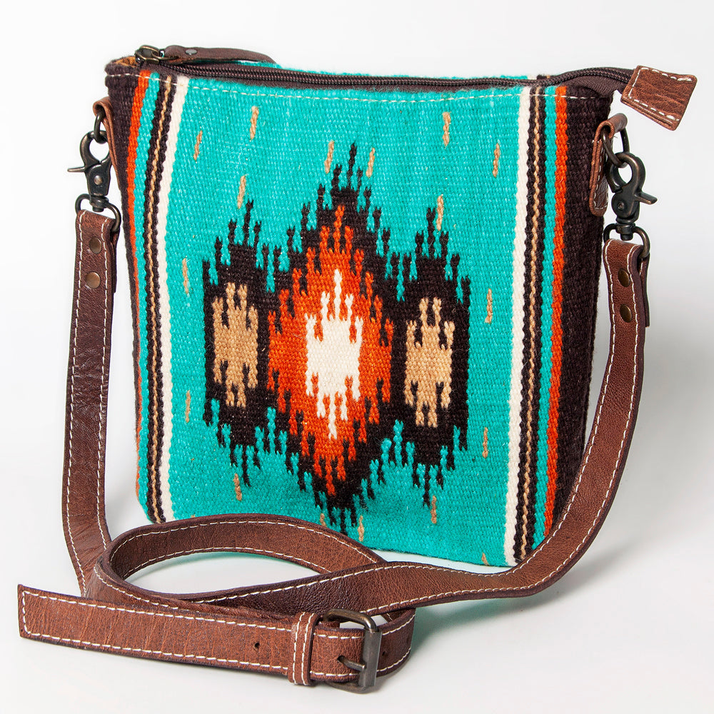 American Darling ADBG1006A Large Crossbody Saddle Blanket Genuine Leather women bag western handbag purse