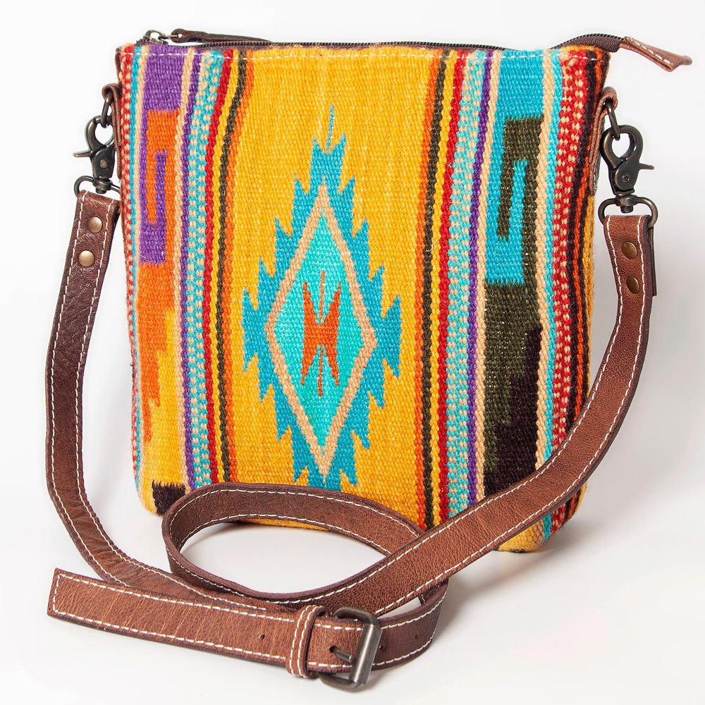 American Darling ADBG1006A Large Crossbody Saddle Blanket Genuine Leather women bag western handbag purse