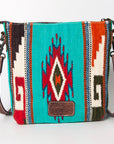 American Darling ADBG1006A Large Crossbody Saddle Blanket Genuine Leather women bag western handbag purse