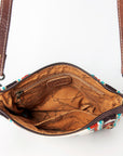 American Darling ADBG1006A Large Crossbody Saddle Blanket Genuine Leather women bag western handbag purse