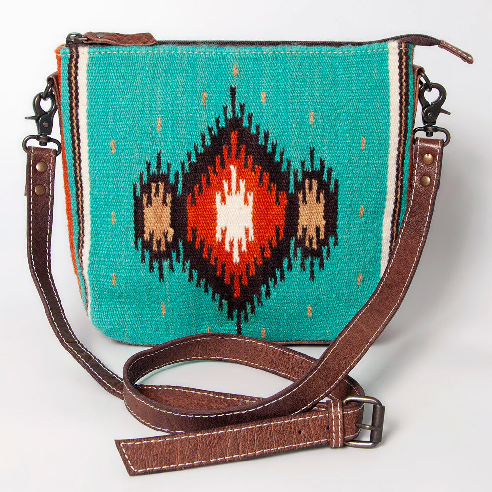 American Darling ADBG1009A Cross Body Saddle Blanket Genuine Leather women bag western handbag purse