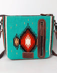 American Darling ADBG1009A Cross Body Saddle Blanket Genuine Leather women bag western handbag purse