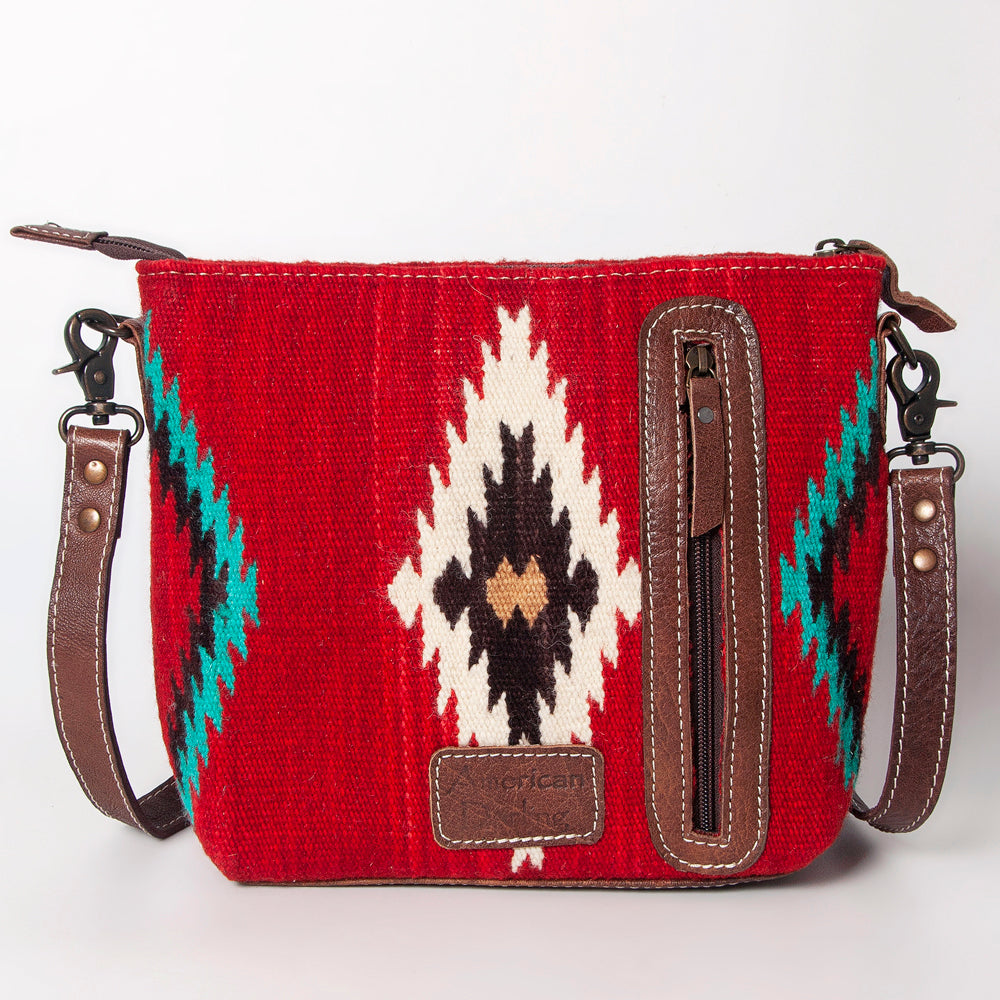 American Darling ADBG1009A Cross Body Saddle Blanket Genuine Leather women bag western handbag purse