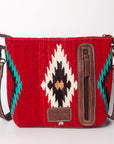 American Darling ADBG1009A Cross Body Saddle Blanket Genuine Leather women bag western handbag purse