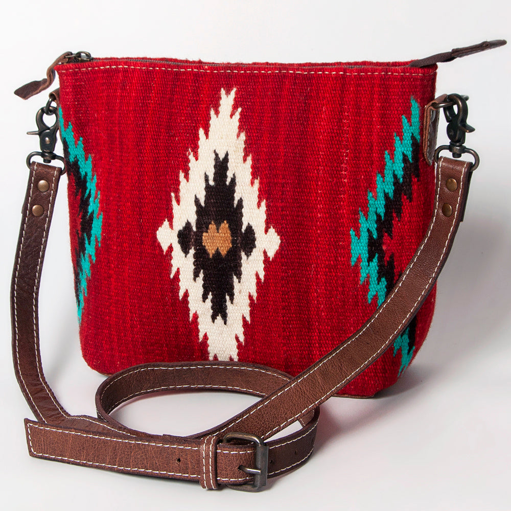 American Darling ADBG1009A Cross Body Saddle Blanket Genuine Leather women bag western handbag purse