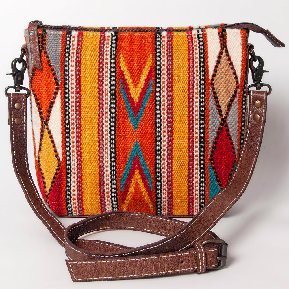 American Darling ADBG1009A Cross Body Saddle Blanket Genuine Leather women bag western handbag purse