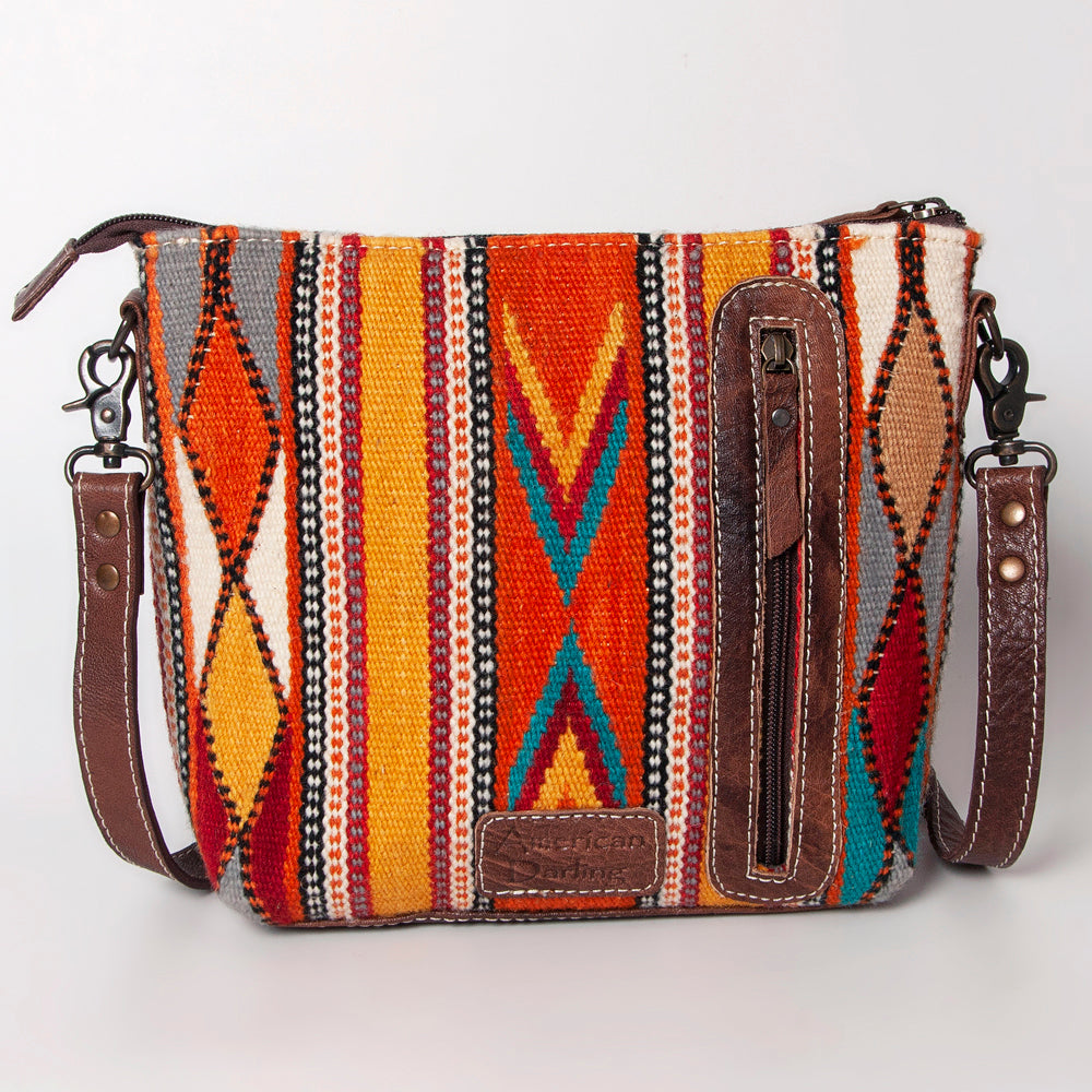 American Darling ADBG1009A Cross Body Saddle Blanket Genuine Leather women bag western handbag purse