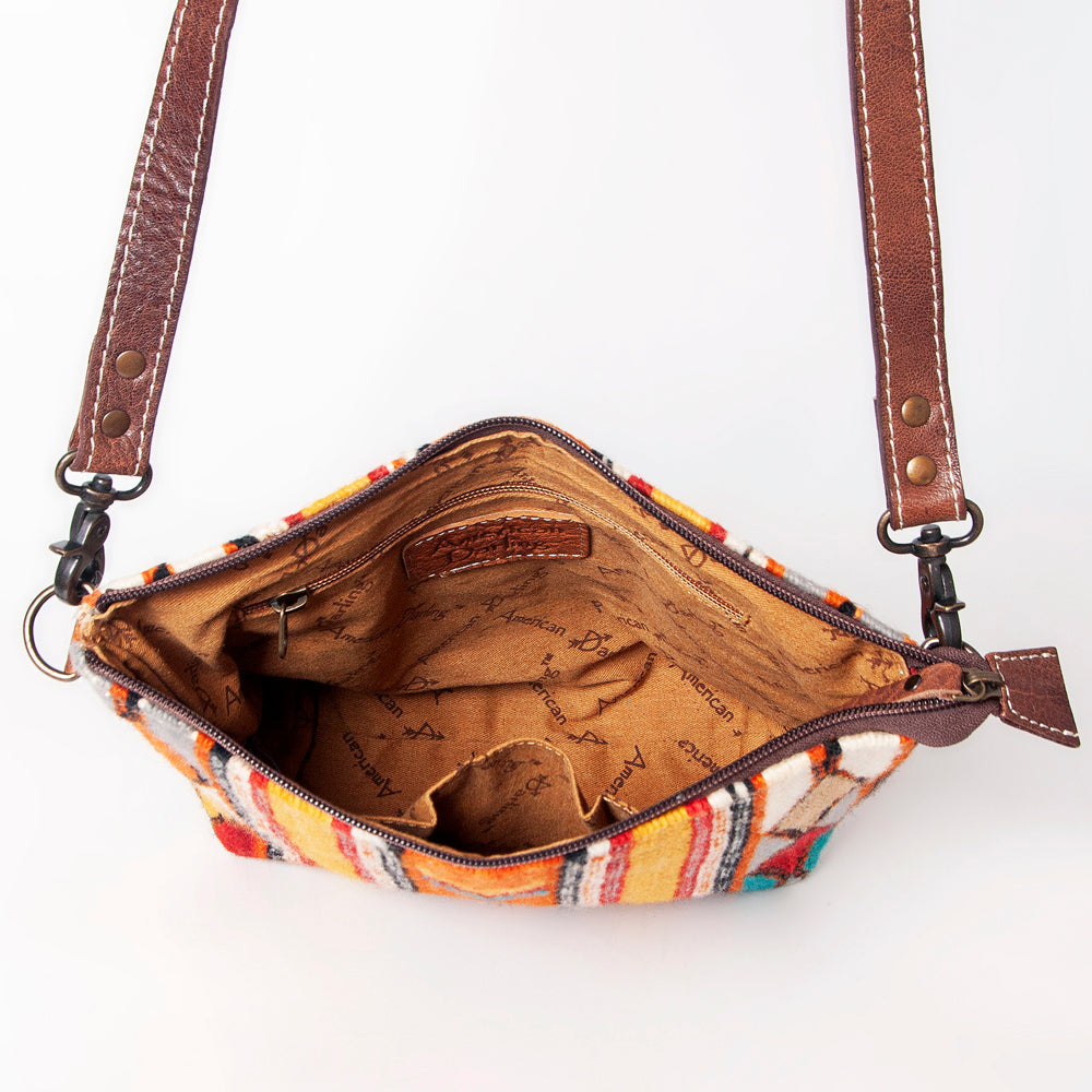American Darling ADBG1009A Cross Body Saddle Blanket Genuine Leather women bag western handbag purse