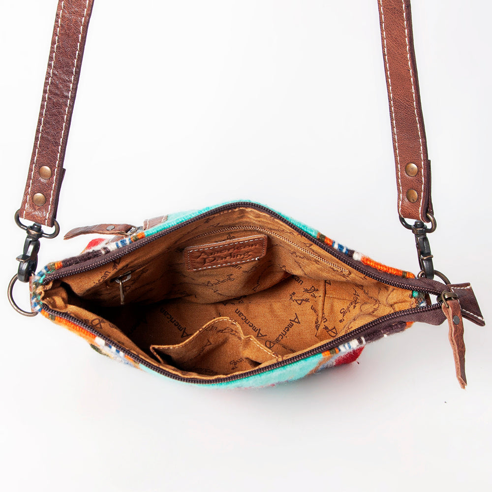 American Darling ADBG1009A Cross Body Saddle Blanket Genuine Leather women bag western handbag purse