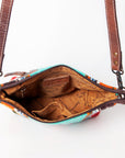 American Darling ADBG1009A Cross Body Saddle Blanket Genuine Leather women bag western handbag purse