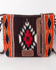 American Darling ADBG1009A Cross Body Saddle Blanket Genuine Leather women bag western handbag purse