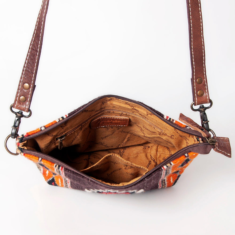 American Darling ADBG1009A Cross Body Saddle Blanket Genuine Leather women bag western handbag purse