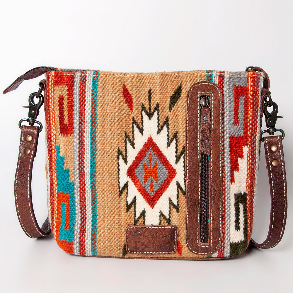 American Darling ADBG1009A Cross Body Saddle Blanket Genuine Leather women bag western handbag purse
