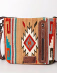 American Darling ADBG1009A Cross Body Saddle Blanket Genuine Leather women bag western handbag purse