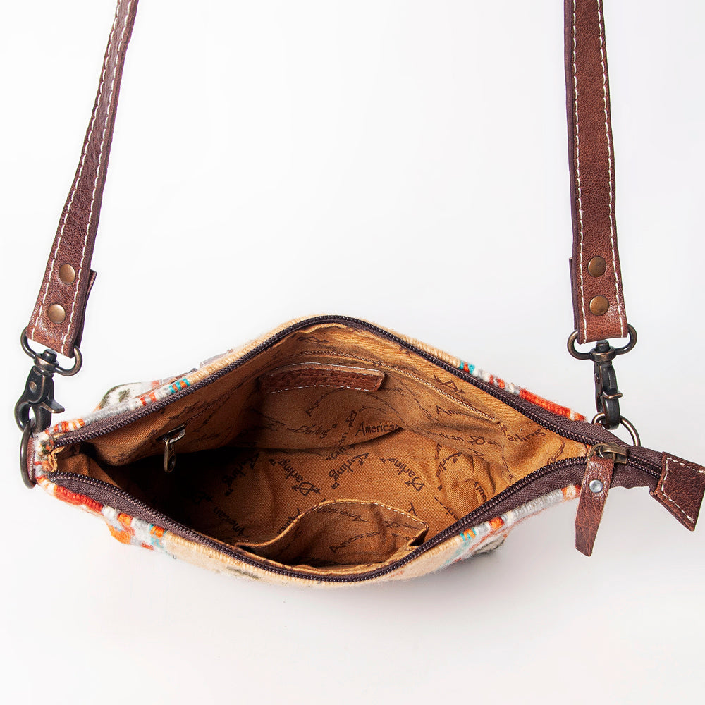 American Darling ADBG1009A Cross Body Saddle Blanket Genuine Leather women bag western handbag purse