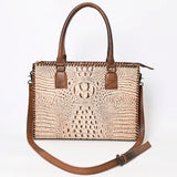 American Darling Briefcase Crocodile embossed Genuine Leather women bag western handbag purse