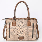 American Darling Briefcase Crocodile embossed Genuine Leather women bag western handbag purse