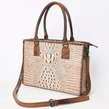 American Darling Briefcase Crocodile embossed Genuine Leather women bag western handbag purse